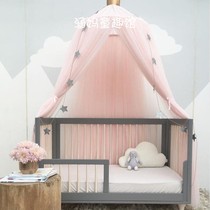 INS princess bed mantle childrens dome hanging dream net gauze bed tent light and breathable girl heart bedside gauze veil