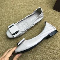 Brand withdrawal and clearance treatment 2023 new leather female soft soles soft - sole soft - leather shoes soft - leather shoes