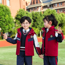 Kindergarten garden clothes Spring and Autumn Winter sets jujube red sports primary school uniforms three sets of childrens class clothes