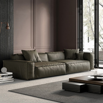 Minimalist modern sofa genuine leather trio Portfolios Business guests Reception office Serie Tetris single portfolio