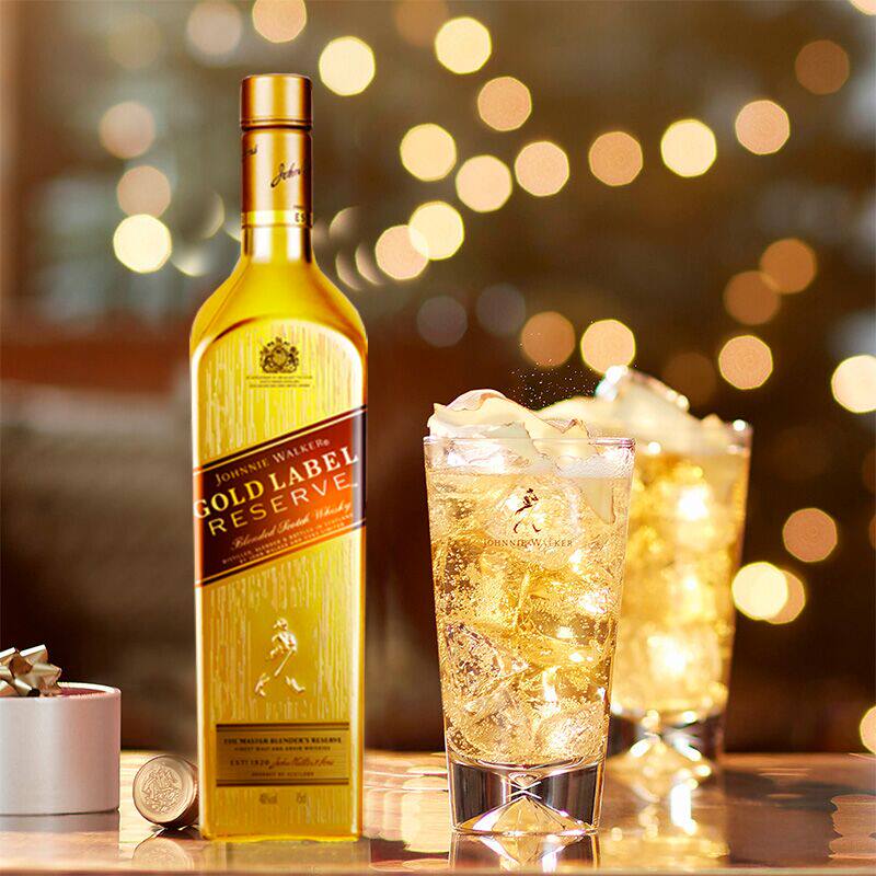 johnnie walker尊尼获加金方调配型威士忌金牌750ml进口洋酒礼盒