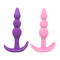 Special offer Small vestibular bead anal plug stimulation equipment Unisex anal soft glue fun masturbation adult supplies