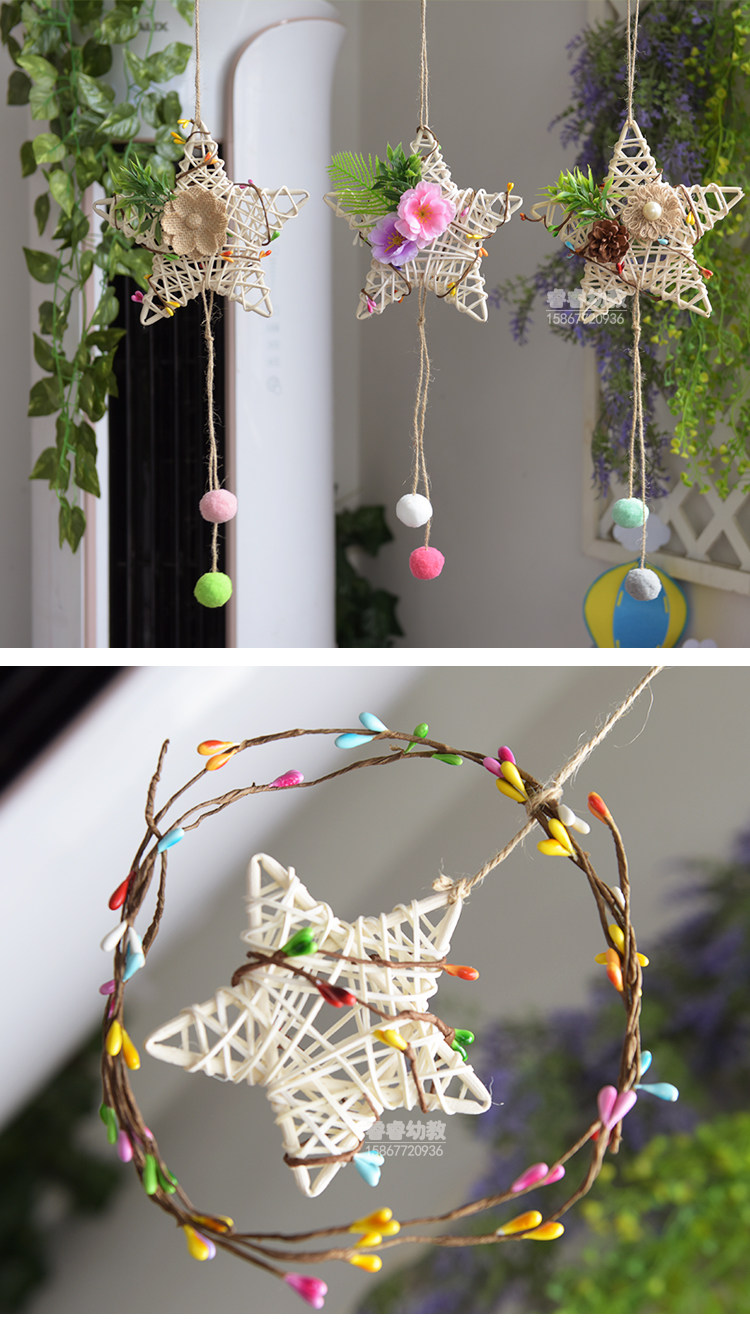 手工制作装饰品幼儿园环创材料春天班级挂饰田园风教室走廊吊饰