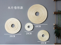 Pastoral Wood Wood plate wall hanging decoration ornaments home B & B window decoration wood chip Frisbee floral shape