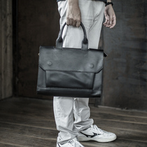 Mens bag leather handbag Korean one-shoulder messenger bag business retro briefcase casual computer bag fashion trend