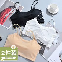 Ice Silk Lingerie Woman Beauty Back Thin free steel ring Breasted Harness Mesh Red Coalred With Sexy Little Bra Small Vest Wrap Breast