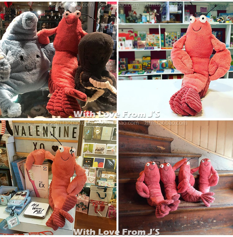 英国jellycat授权正品!larry lobster 拉里龙虾 安抚毛绒玩偶