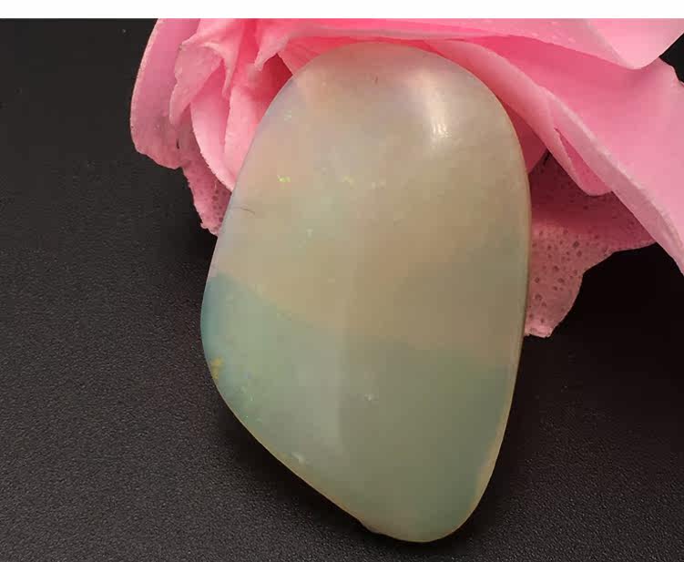现货澳大利亚crystal opal冰种澳宝宝石七彩贵欧泊原石戒面克拉计