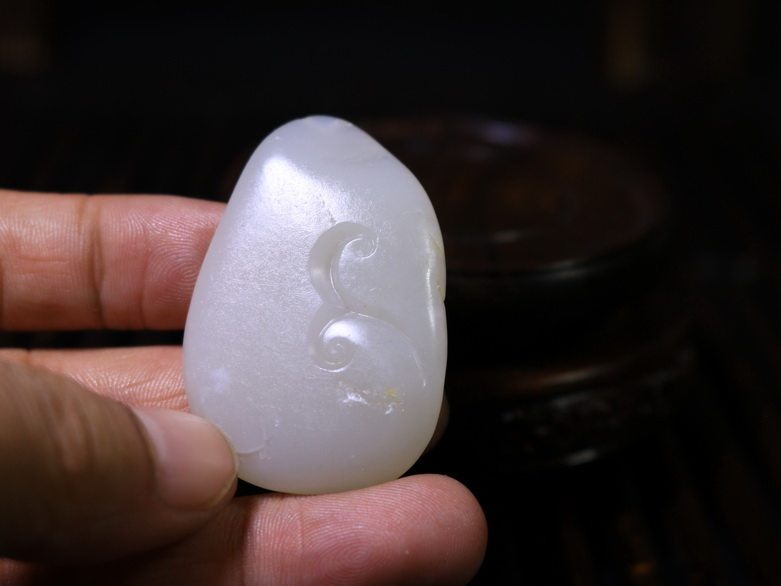 新疆和田玉石羊脂玉籽料英明神武延年富贵玉佩玉牌男女吊坠玉坠