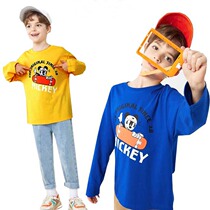 Clear 2021 new bus T - shirt collar loose leisure tops in summer for large children sweat t long sleeves