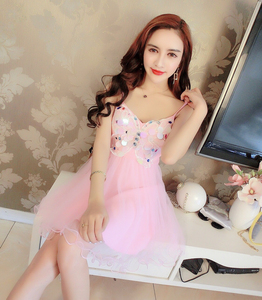 European and American famous wind heavy industry water drill nail bead SLING DRESS high waist Princess fluffy skirt