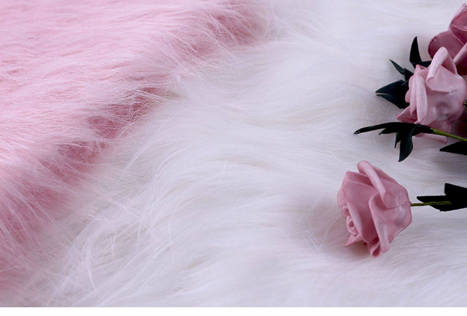 ins韩国拍照毛毯长毛绒布 地毯背景布美妆饰品包包拍摄影摆件道具