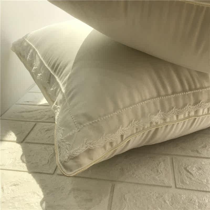 美梦公主枕羽丝绒枕芯软枕头天丝烫钻枕头芯蕾丝花边高端单人枕