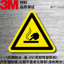 D-023 beware of high temperature surface bronzing hazards outdoor waterproof adhesive sticker Safety ID sticker label