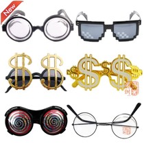 Annual meeting bar dress up Harry Potter glasses Dollar symbol funny glasses High myopia glasses props