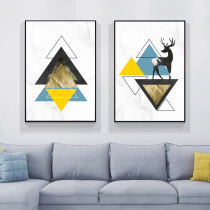 Living room decorative painting Nordic style sofa background wall painting simple fresh wall painting restaurant bedroom mural double painting