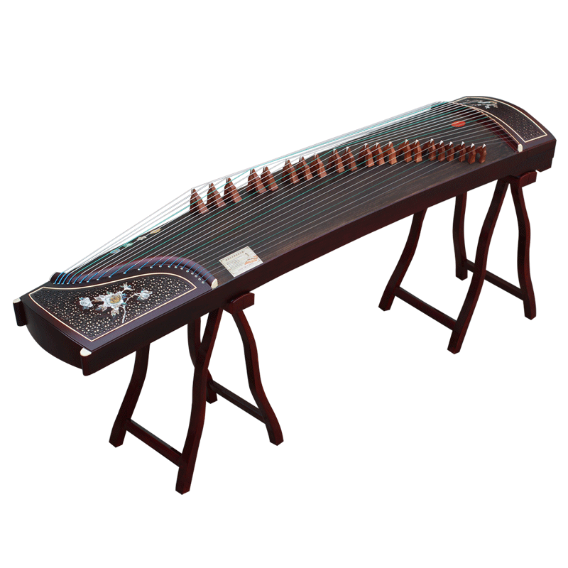 Xiansheng 악기 창 상감 색상 달팽이 단단한 나무 guzheng 전문 연주 시험 guzheng 초보자 소개