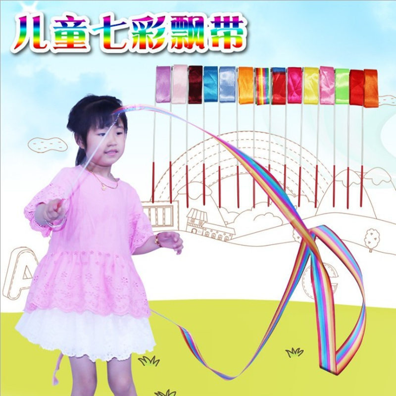 Dance Ribbon art Colour Gymnastics Colourful with dance Performance Props Dancing Ribbon Children Toy Flutter