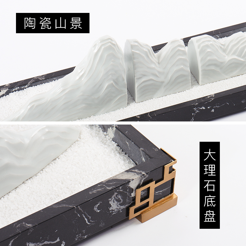 New Chinese style in modern marble rockery sand light key-2 luxury furnishing articles the boilerplate floor hall zen ceramic decoration