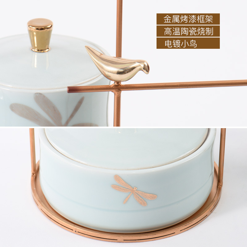 New Chinese style ceramic light storage furnishing articles of key-2 luxury example room to receive rich ancient frame I and contracted porch decoration ornament