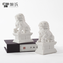 Pixiu lion ornaments modern Chinese model room coffee table desktop indoor home Tea Room case several ancient frame ornaments