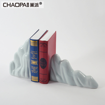 New Chinese ceramic rockery Bookstop ornaments home study bedroom bookcase creative model room desktop soft decoration