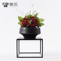 New Chinese red fruit simulation floral bonsai soft decorations living room corner table tea room creative small potted plants