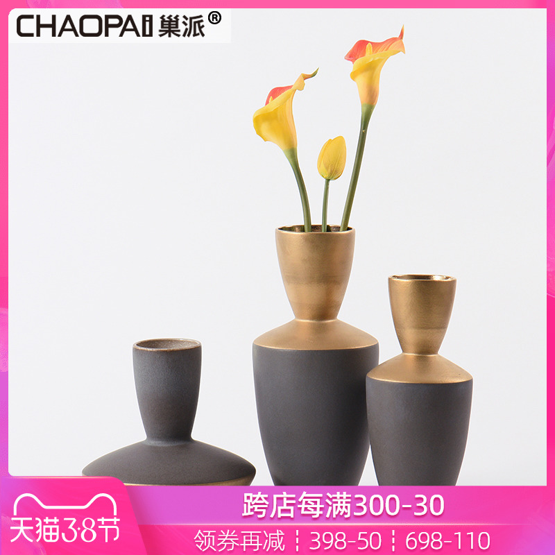 New classical matte enrolled porcelain vase decoration expo exhibition shelves antique flower arranging flower shelf, desktop soft outfit furnishing articles