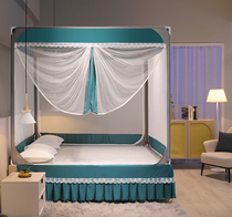 2022 New Bed Dresses Sitting Bed Type Mosquito Net Three Doors Court Court Bedroom Home Anti-Dust Top Child Anti-Fall Encryption