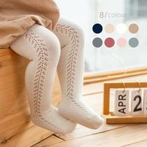 Baby spring thin pantyhose Baby leggings Childrens socks plus large PP one-piece socks Cotton hollow mesh