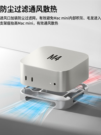 Mac Mini M4 먼지 냉각 브래킷 시트 환기 냉각 Apple M4 Pro Cooling Bracket에 적합한 Feichao Mac Mini M4 먼지 냉각 브래킷 시트 환기 냉각 Apple M4 Pro Cooling Bracket에 적합한 Feichao