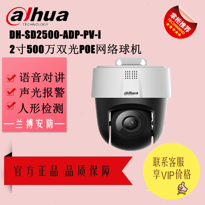 Dahua 500W Pixel Dual Light Alert POE Network Ball Machine DH-SD2500-ADP-PV-I Spot-Taobao