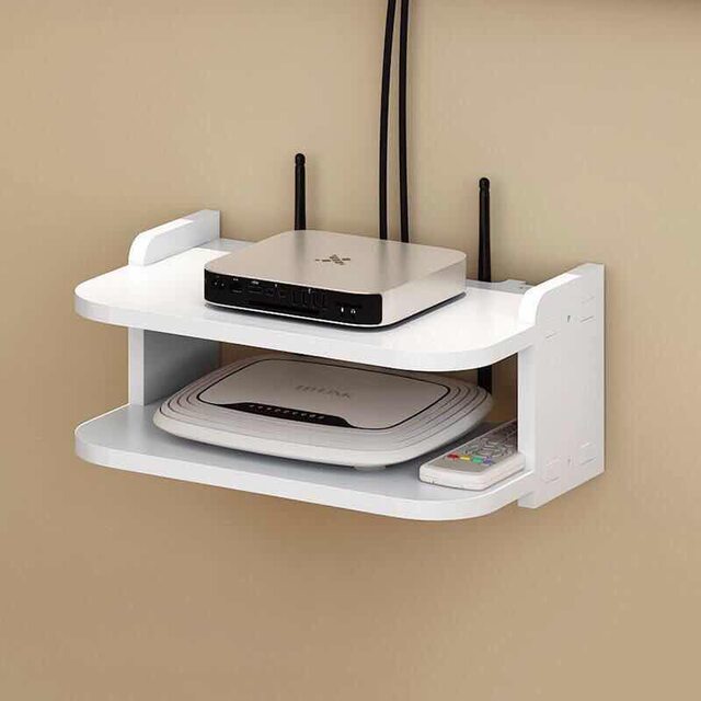 Exemption hole living room TV wall set top box racking rack router storage box wall hanging decorative partition bedroom Exemption hole living room TV wall set top box racking rack router storage box wall hanging decorative partition bedroom