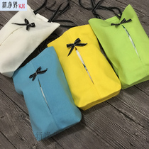 New net area simple color canvas hanging cloth tissue towel car handmade Japanese paper towel special price