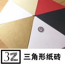 Zen winding painting paper brick 3Z paper brick Zen winding painting 89mm equilateral triangle paper brick white black Renaissance