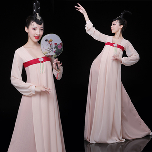 Chinese folk dance dress for women Beauty line classical dance costume adult female elegant Chinese wind lamp Pipa line fan dance performance Costume