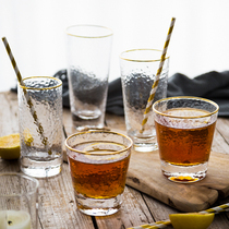Water Glass Creative Trend Home Glass Cups Phnom Penh Cups Glass Hammer Wood Grain Personality Restaurant Multi Optional Tea Cup
