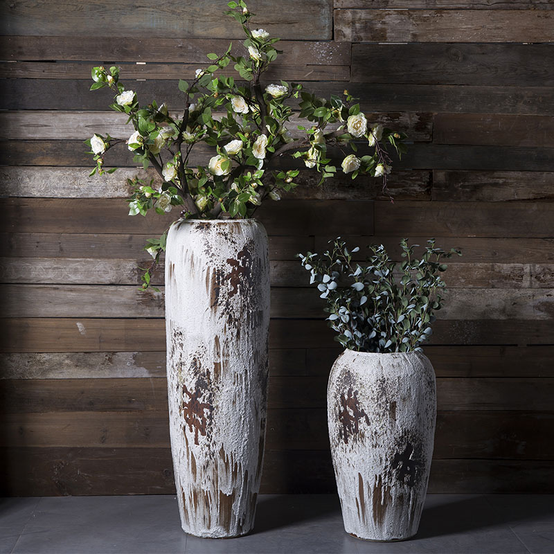 Jingdezhen do old vintage landing crude dry flower, flower implement some ceramic jar jar earthenware vase do old big flowerpot soft