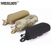 Military fan style myopia sun glasses glasses box outdoor running sports waist hanging glasses MOLLE storage box