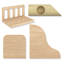 Chinchilla villa cabinet cage accessories solid wood springboard platform iron cage springboard platform