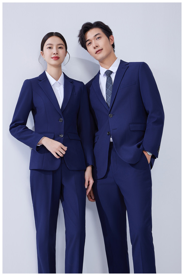 湖南农信社宝蓝色农商银行工装制服行服男女农村信用社工作服马甲