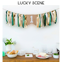 Beckett Forged Braille Flag Ink - Gold Dress Baby Chair around the chair