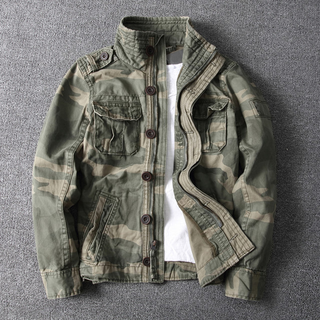 Spring-autumn-winter outdoor training high-necked cotton thick and wear-resistant men's military uniform tooling multi-pocket camouflage jacket jacket Spring-autumn-winter outdoor training high-necked cotton thick and wear-resistant men's military uniform tooling multi-pocket camouflage jacket jacket