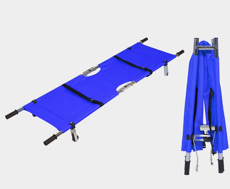包邮加厚折叠简易家用老人消防救援救生楼梯急救抬人单架便携担架