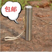 Stainless steel flashlights Central switch 3 stalls Single gear 18650 and 7 Number of battery powered small steel cannons