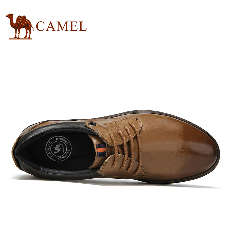 camel骆驼男鞋 时尚复古风舒适日常休闲男士皮鞋产品展示图4