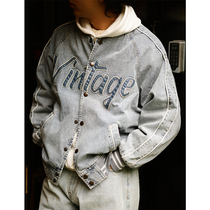 Narrow Amplitude MYBC Street Trend Embroidery Denim Jacket Tide Woo Exclusive Autumn Winter Baseball Suit Pilot Jacket Man