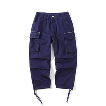 13OZ France Tooling Blue Red Ear Tanning Casual Pants Work Pants M65 Military Pants INDIGO Blue Dyeing Narrow and MMC