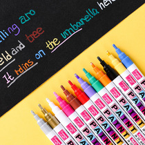 Medium 2 0mm12 color paint pen DIY photo album Black card pen graffiti sign-in ceramic tire paint pen
