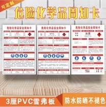 Hazardous chemicals safety well-known card paint hydrochloric acid hydrogen peroxide oxygen water thinner customized full set